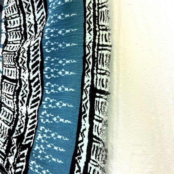 Free People - Heart Of Gold Bohemian Fit & Flare Charcoal & Teal Mini Dress SM - Picture 8 of 12